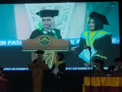 UIN Raden Fatah Palembang gelar wisuda ke-91 di kampus. (Dimas)