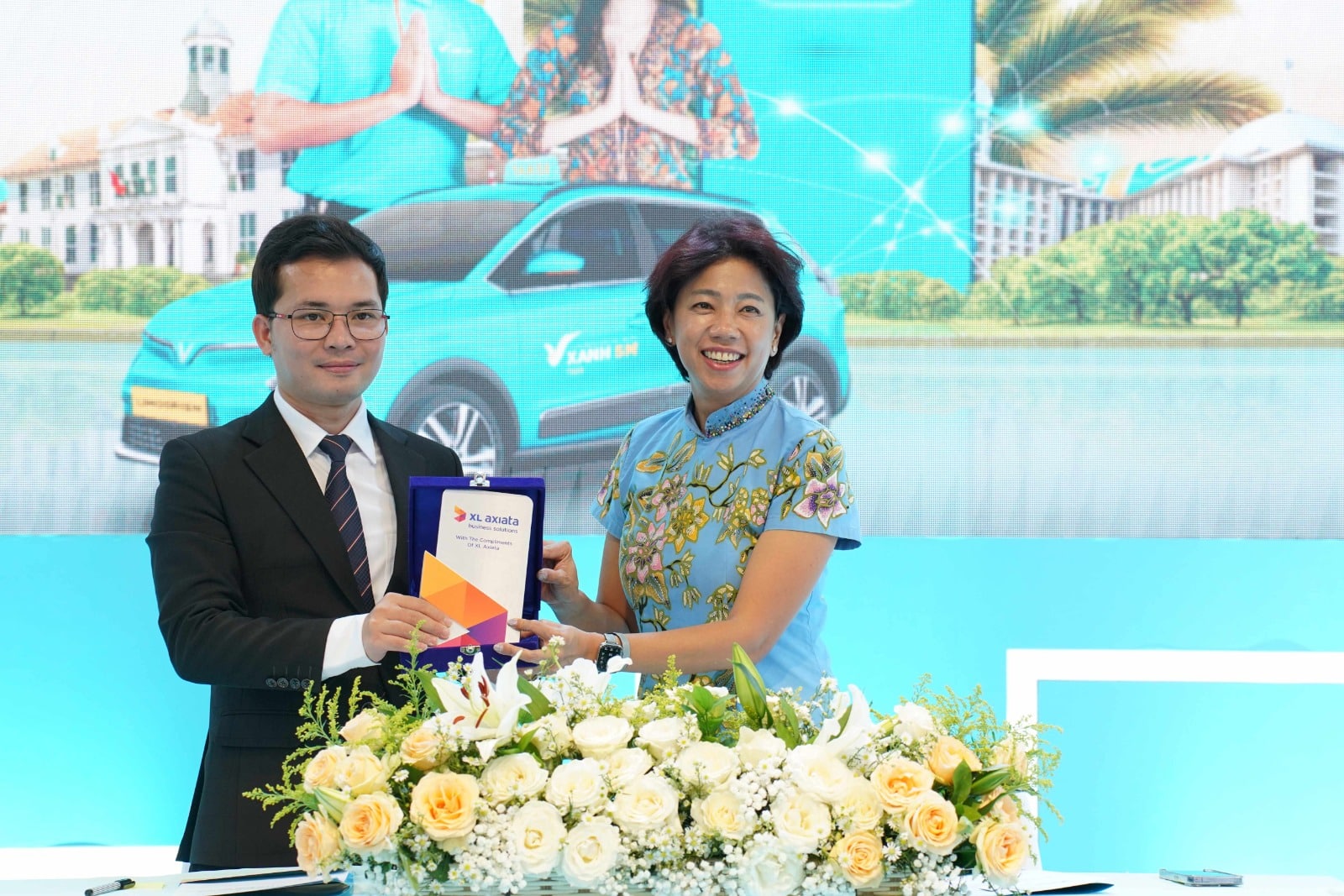 PT XL Axiata Tbk (XL Axiata) melalui XL Axiata Business Solutions dan Xanh SM kolaborasi hadirkan taksi online listrik di Jakarta. (Ist)