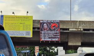 Spanduk “Megawati Ketum Ilegal” Gegerkan Tol BORR, PDIP Kota Bogor Bereaksi Keras