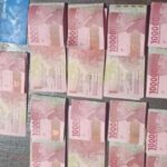 Uang palsu yang disita petugas dari tersangka terkait percetakan uang palsu di UIN Makassar. (Ist)