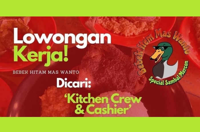 Datang Langsung! Bebek Item Mas Wanto Bandung Buka Loker Posisi Kasir dan Kitchen Crew