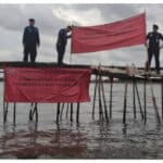 Pagar Laut di Kabupaten Tangerang , Banten. (Ist)