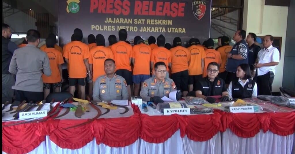 Polres Jakarta Utara Tangkap 16 Pelaku Rampok dan Begal dari Beberapa Wilayah