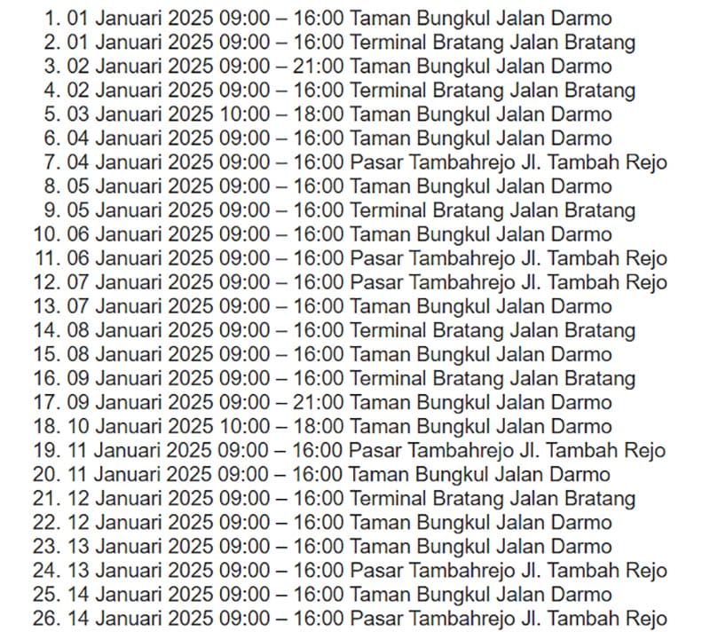 JADWAL SIM KELILING SURABAYA1 4