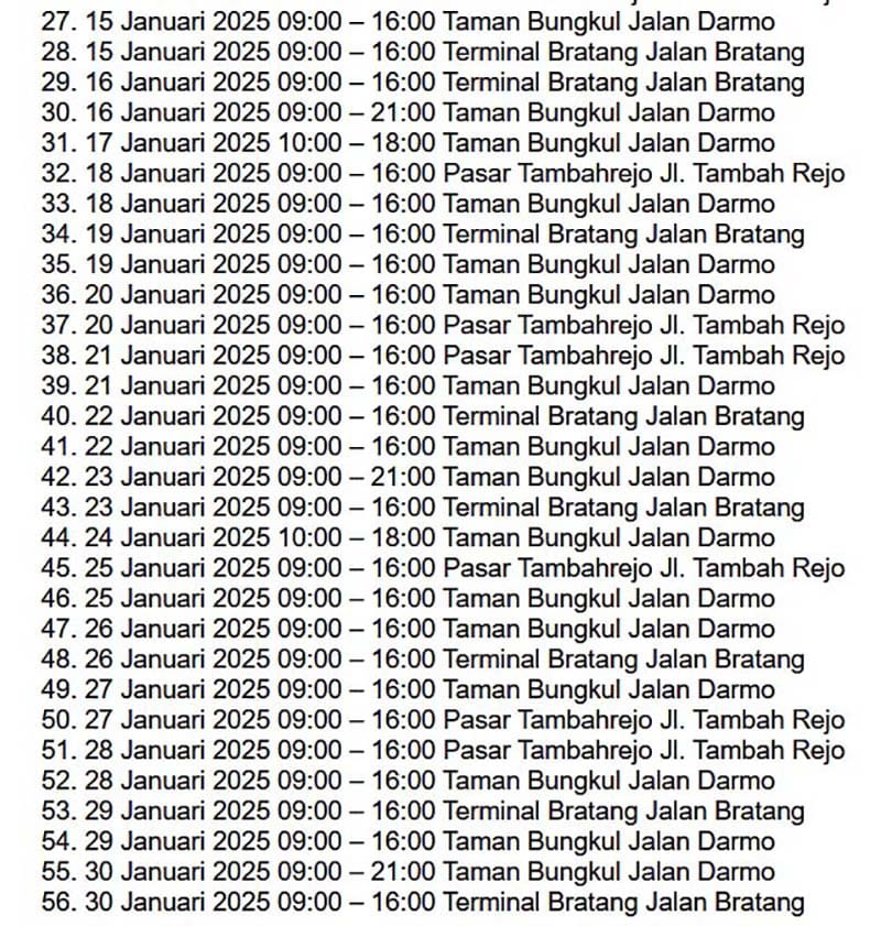 JADWAL SIM KELILING SURABAYA2