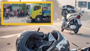 Satria Jadi Korban Tabrakan Adu Banteng Honda Verza vs Truk Mitsubishi di Denyanyar Jombang