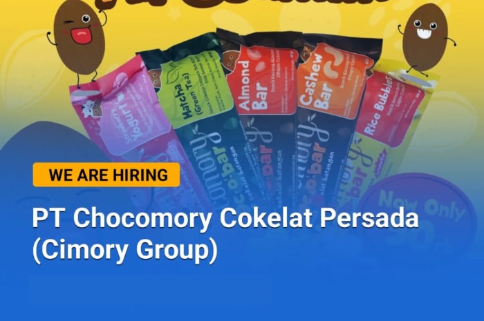 Lulusan SMA SMK Buruan Daftar! PT Chomory Cokelat Bandung Buka Loker Terbaru