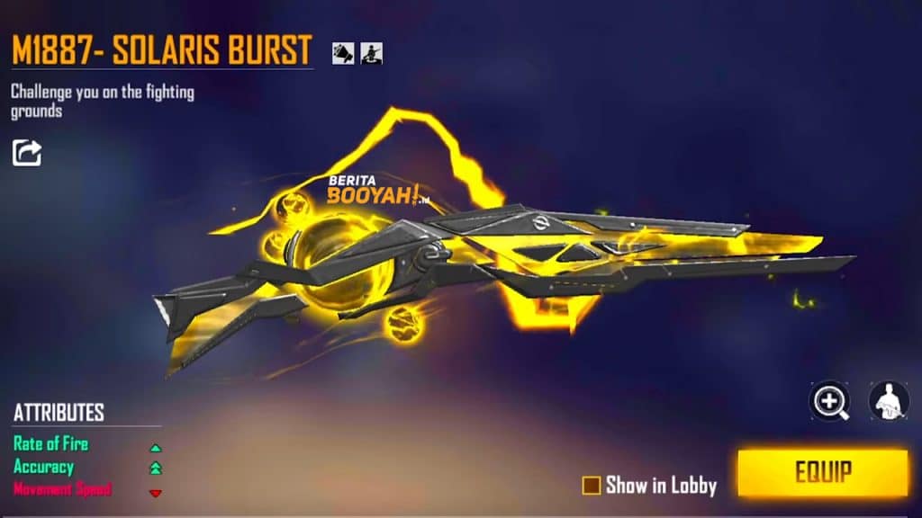 Begini Cara Mendapatkan Skin M1887 Mythic Solaris Burst di Free Fire, Gampang Headshot !