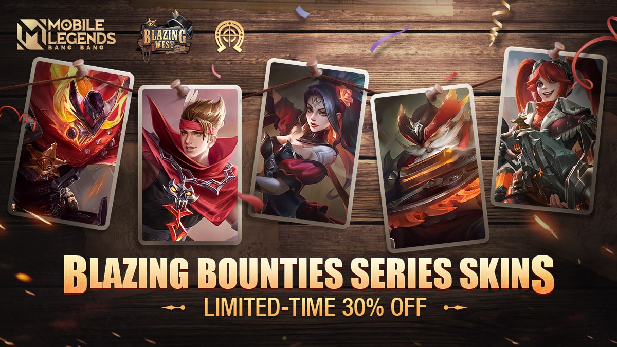 Mobile Legends memberikan kesempatan kepada pemain untuk menukar skin Blazing Bounties yang telah mengalami revamp dengan salah satu dari 47 skin Epic yang setara harganya. 