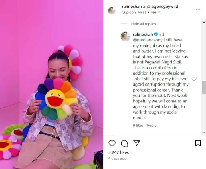 Raline Shah Dikritik Terkait Unggahan Acara Louis Vuitton, Begini Tanggapannya