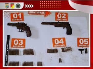 Satgas Operasi Madago Raya Polda Sulawesi Tengah Amankan 5 Senpi dan 18 Bom Rakitan