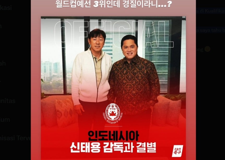 Komentar Anak Shin Tae-yong Usai Sang Ayah Dipecat PSSI, Kalian Akan Sesali Keputusan Ini !