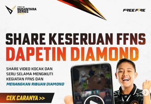 Begini Cara Mendapatkan Diamond Free Fire Gratis di Gelaran FFNS 2025 Spring, Ada 50-500 Diamond Gratis !