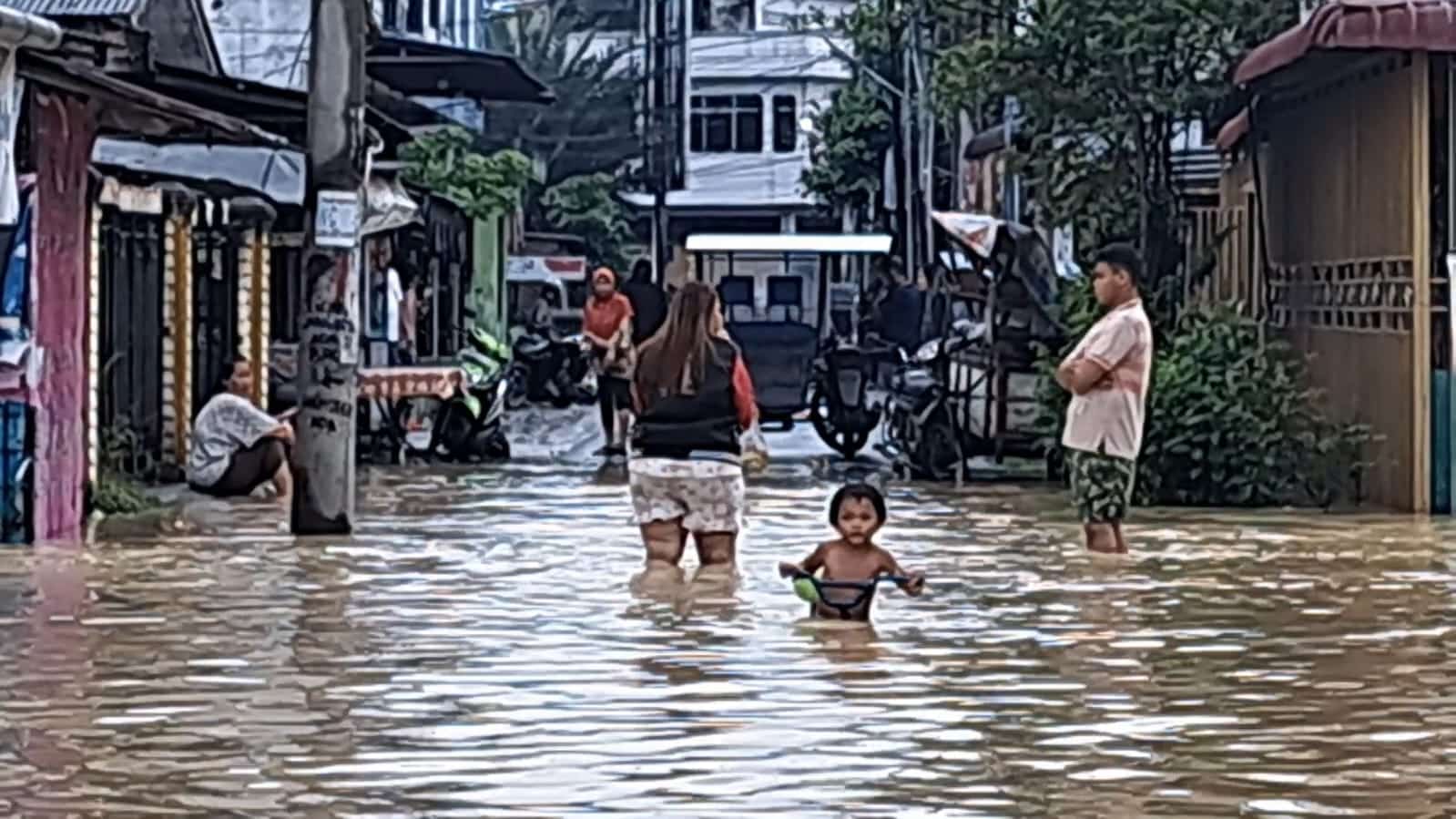 Ratusan rumah warga di Tebing TInggi banjir akibat curah hujan yang tinggi. (Ist)