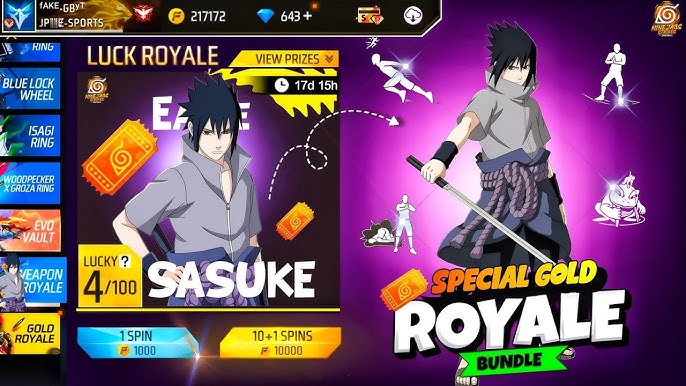 Free Fire x Naruto Rilis Hari Ini, 10 Januari 2025 Berikut Hadiahnya Ada Bundle Sasuke Gratis !