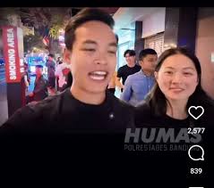 Turis Singapura yang menjadi korban pelecehan di Bandung saat buat konten bersama suami. (Humas Polresta Bandung)