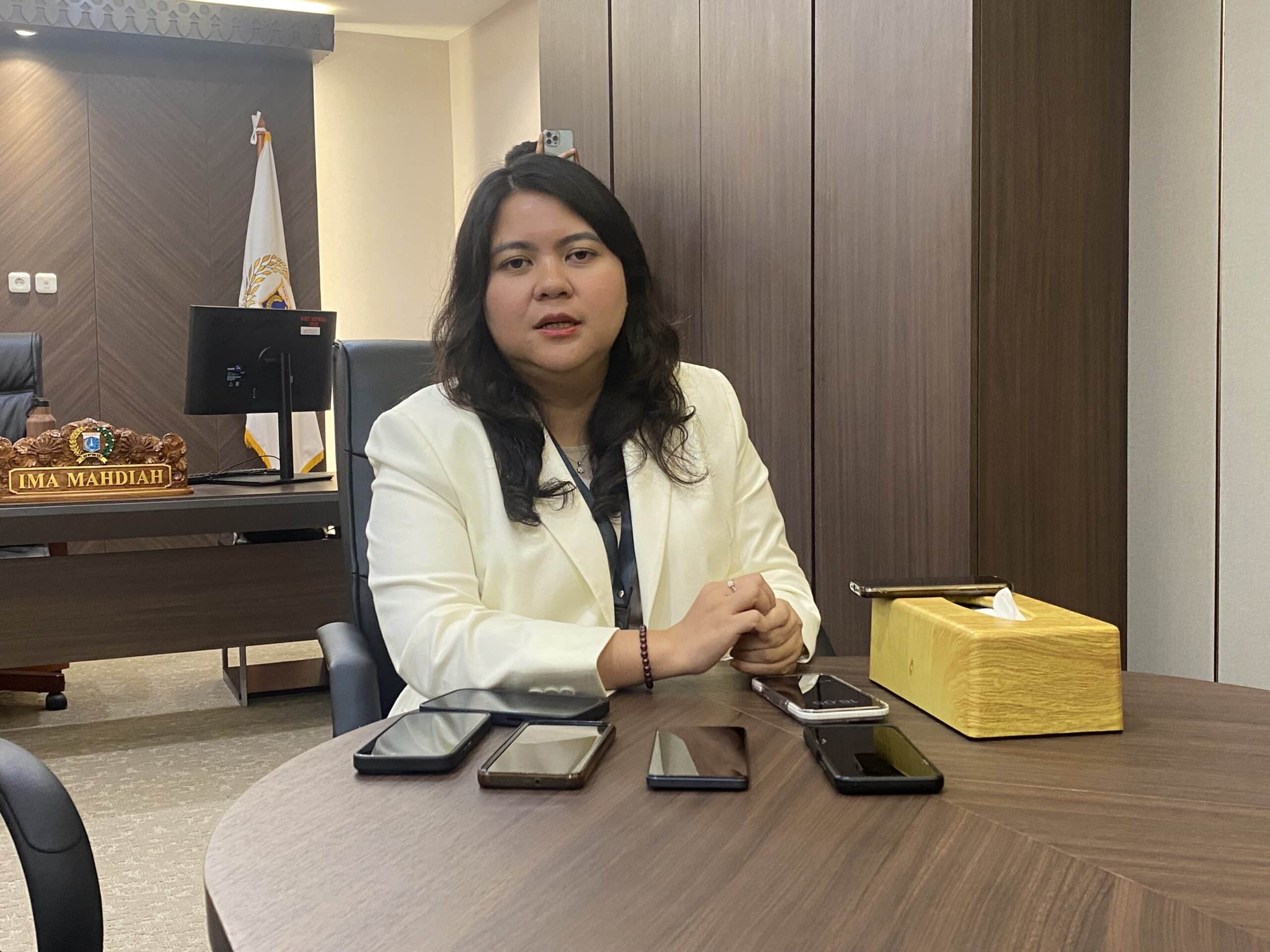 Ima Mahdiah saat ditemui wartawan usai ditunjuk sebagai Ketua Tim Transisi oleh Gubernur Jakarta terpilih Pramono Anung-Rano Karno (Aldi-Kis)