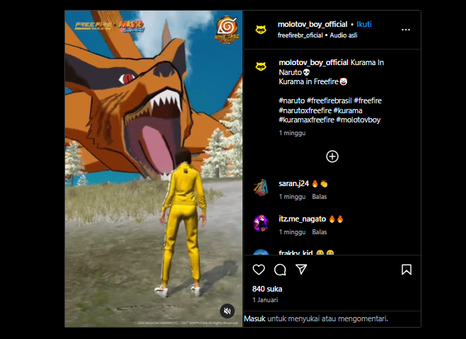 Ini Event Spesial yang Akan Hadir di Free Fire x Naruto, Ada Desa Konoha dan Serangan Kurama !