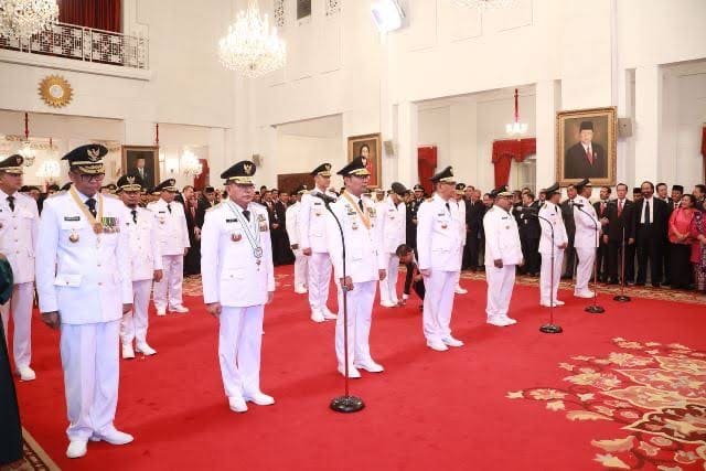 Dokumentasi pelantikan kepala daerah di Indonesia. (Ist)