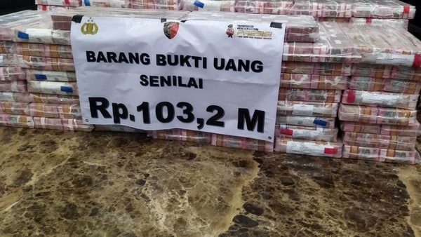 Bareskrim sita tunai Rp 103 miliar dalam kasus judi online. (Ist)