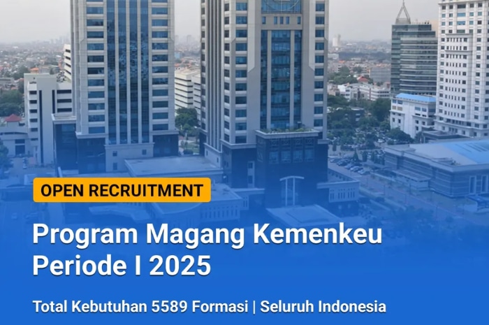 KESEMPATAN EMAS! Kemenkeu RI Buka Loker Magang, Ini Syarat dan Cara Daftarnya
