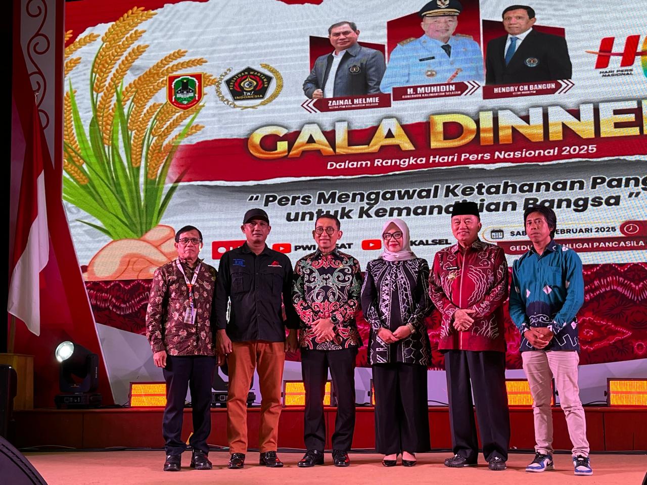 Menteri Kebudayaan Fadli Zon hadiri gala diner HPN 2025 di Banjarmasin. (Ist)