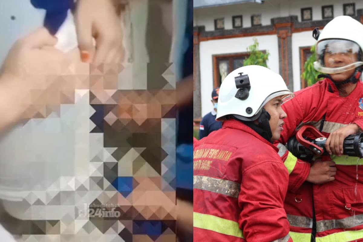 balita terjebak di tabung mesin cuci