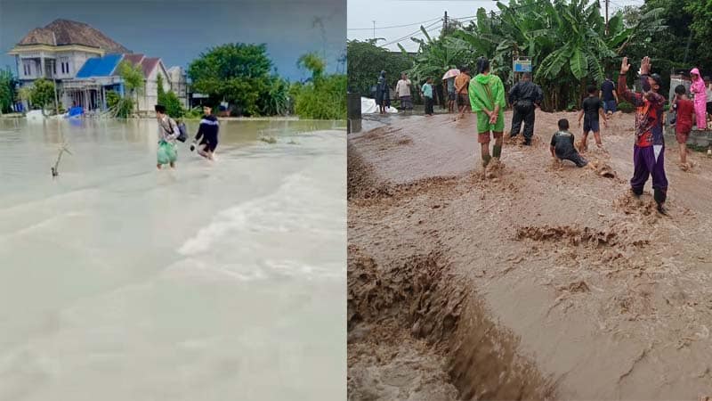 Begawan Solo Meluap di Tuban, Tujuh Desa Kecamatan Rengel Terendam Banjir