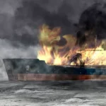 Ilustrasi kapal meledak. (Pixabay)