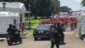 Pasukan Berkuda dan Dentuman Meriam Sambut Kedatangan Presiden Erdogan di Bogor
