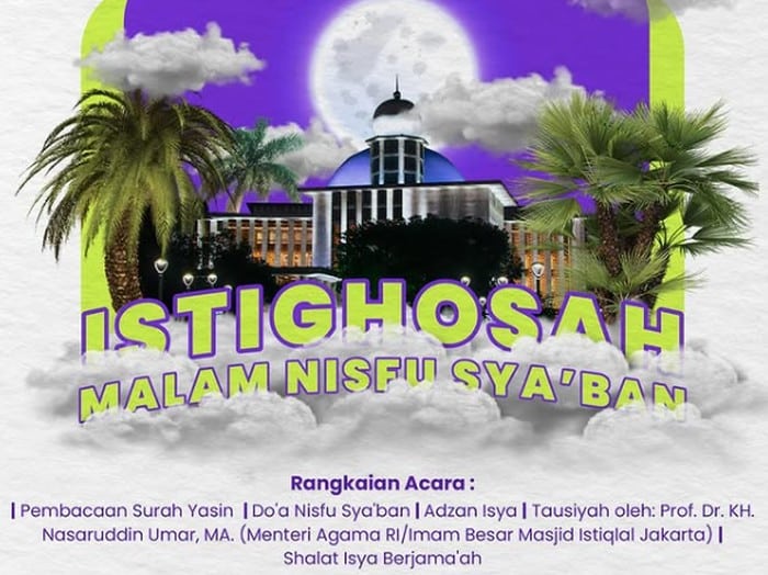 Setelah Maghrib, Masjid Istiqlal Gelar Istighosah Malam Nisfu Syaban