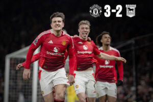 Skor MU vs Ipswich Town 3-2, Setan Merah Bernafas Lega
