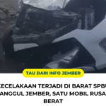 Kecelakaan Antara Mobil vs Truk di Tanggul Jember (Instagram/infojember)