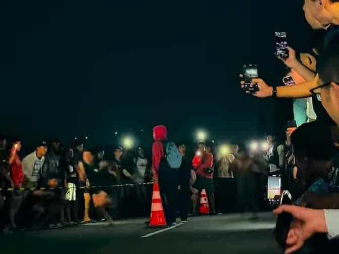 Area Stadion Pakansari yang sering dijadikan arena balap lari liar (KIS/TANGKAP LAYAR)