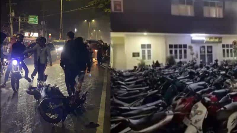 Operasi Blue Light Polres Malang Kota Jaring 105 Motor Milik Pembalap Liar, Sanksi ini Diterapkan
