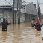 Kondisi banjir di Perumahan Pondok Gede Permai, Jatiasih, Kota Bekasi, Selasa (4/3/2025). (KIS/Joy Andre)