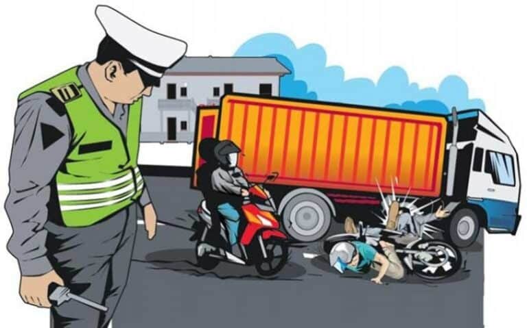 ilustrasi kecelakaan truk