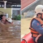 Lansia Menangis di Pelukan Tim SAR Usai 5 Jam Terjebak Banjir (TikTok/@Salam.aid)