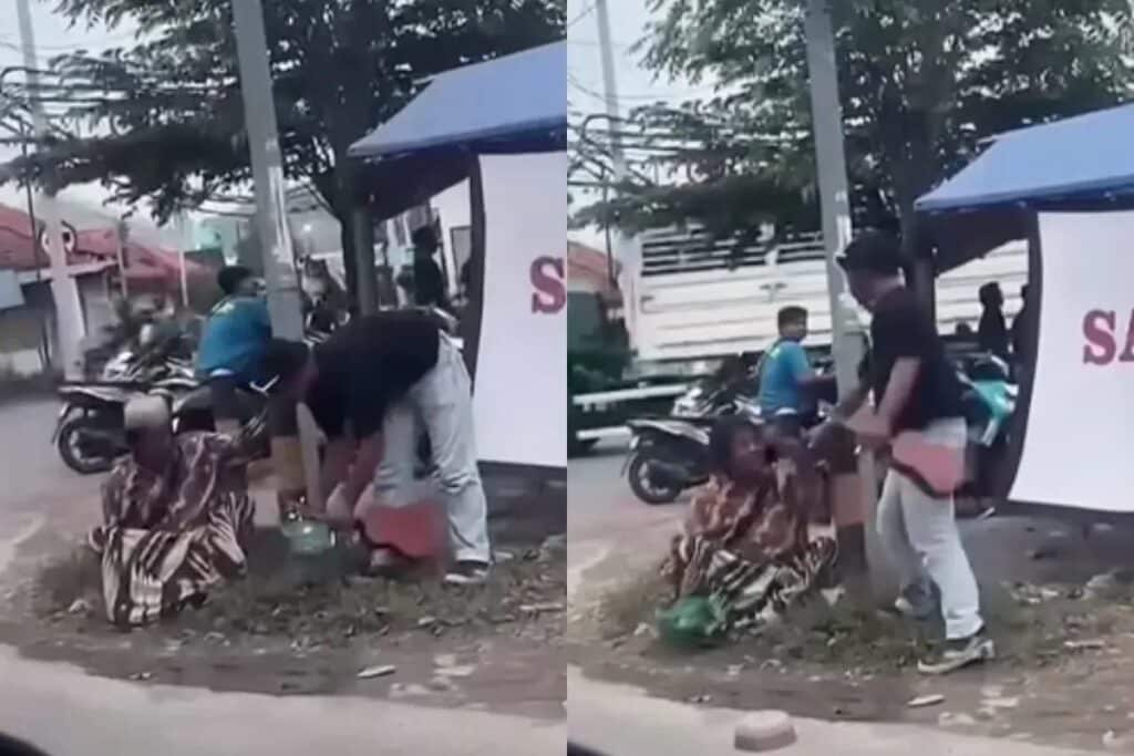 VIRAL! Pengamen Rampas Uang dan Tendang Kepala Pengemis Tua, Netizen Geram dengan Orang-orang di Sekitar