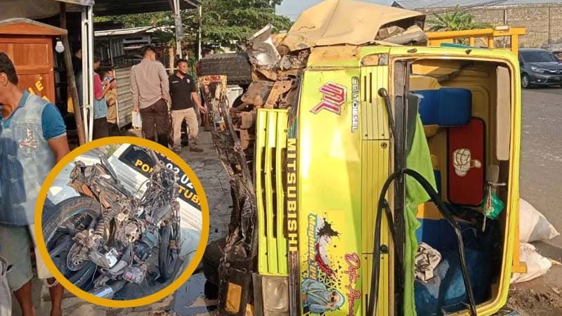 Pengemudi Kurang Fokus di Jalan, Pegawai Bank Warga Jenu Tuban Tewas Disasak Truk