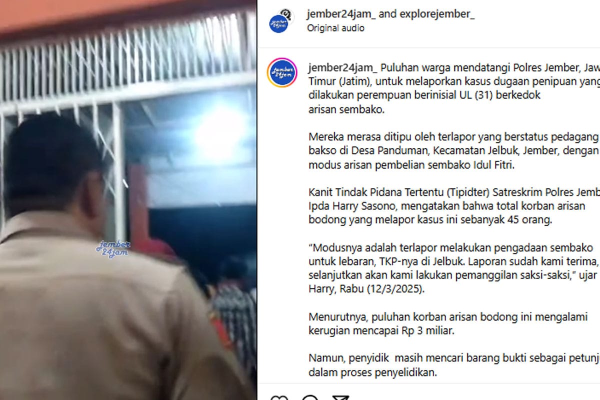 Pengusaha Bakso di Jember Diduga Terlibat Penipuan (Instagram/jember24jam_)