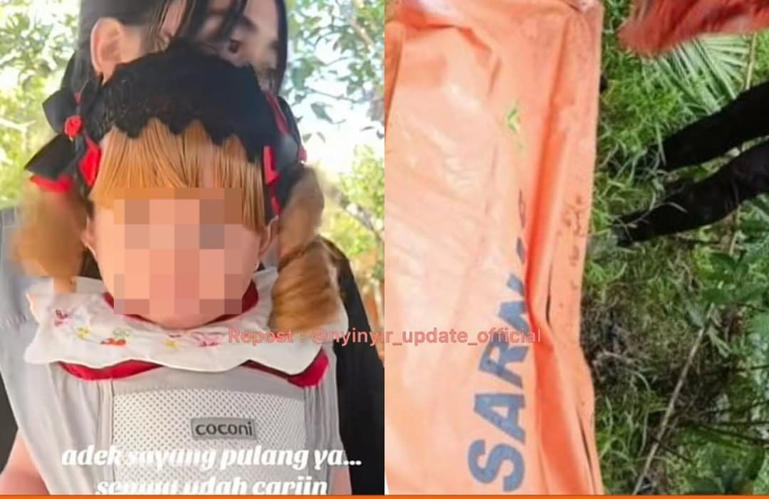 Bayi 6 Bulan yang Hanyut saat Mobil Terjun ke Sungai (Instagram/nyinyir_update_official)