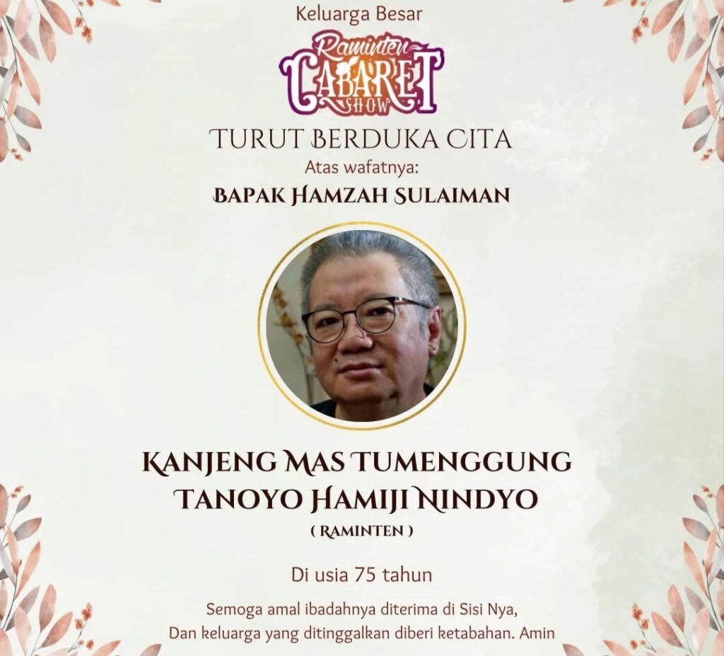 Hamzah Sulaeman Alias Raminten Meninggal Dunia, Siapa Dia?