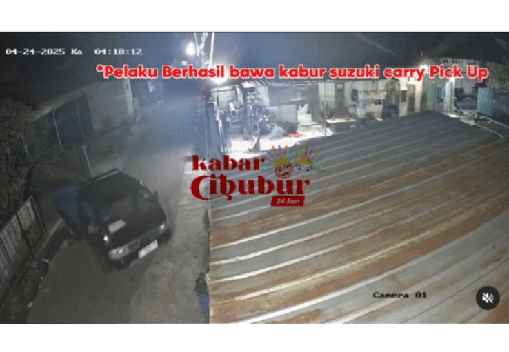 Aksi pencurian mobil pikap di Depok (Instagram/@kabarcibubur24jam)