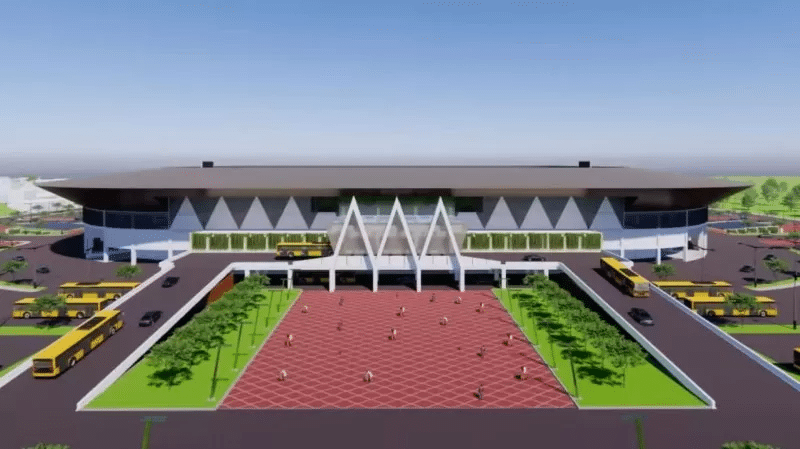 Maket Stadion internasional di Kalsel bakal dibangun di Km 17, Gambut Kalsel. (Ist)