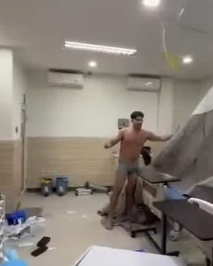 WNA Ngamuk hingga Merusak Fasilitas Klinik Pratama Bali (Instagram/@lagi.viral)