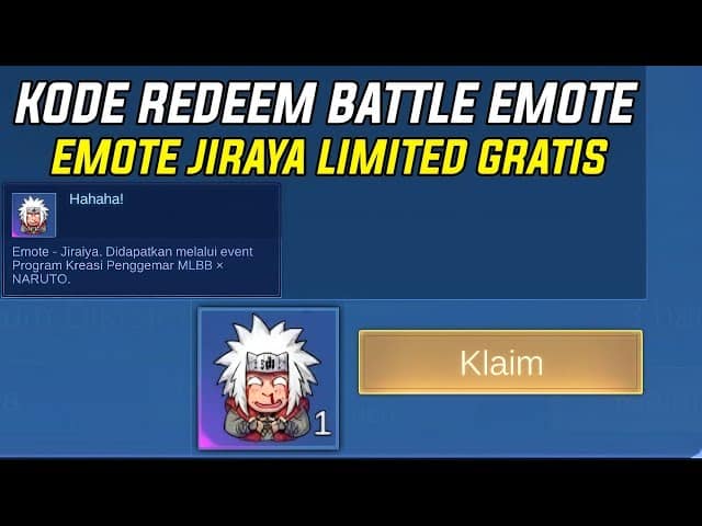 Cara Dapat Border ‘Jalan Ninja’ Mobile Legend dan Kode Redeem Emote Jiraya Gratis di Event MLBB x Naruto