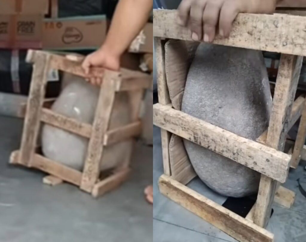 Viral! Kurir Angkut Paket Berisi Batu Raksasa, Siapa Pemesannya?