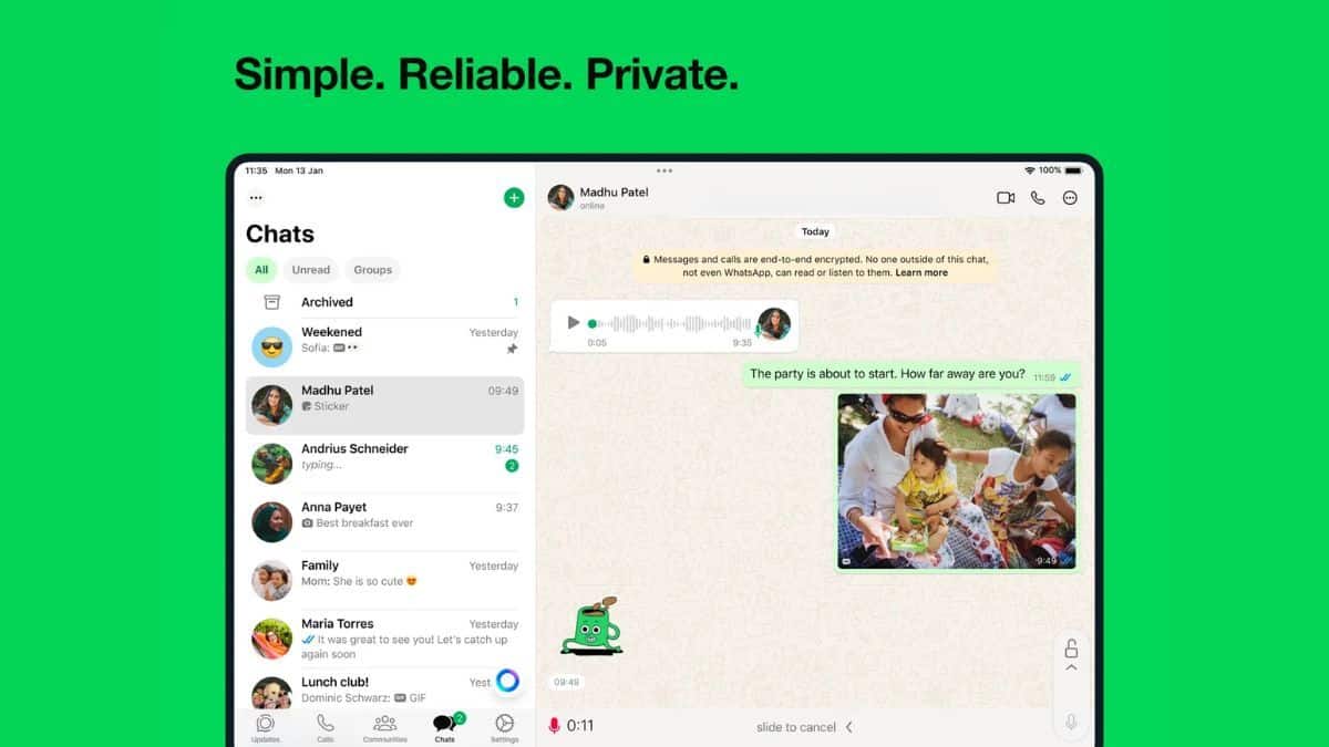 Meta merilis aplikasi WhatsApp khusus untuk iPad.