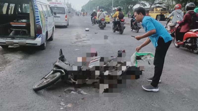Boceng Sang Istri Warga Tuban Tewas Dihantam Bus dari Belakang di Lamongan